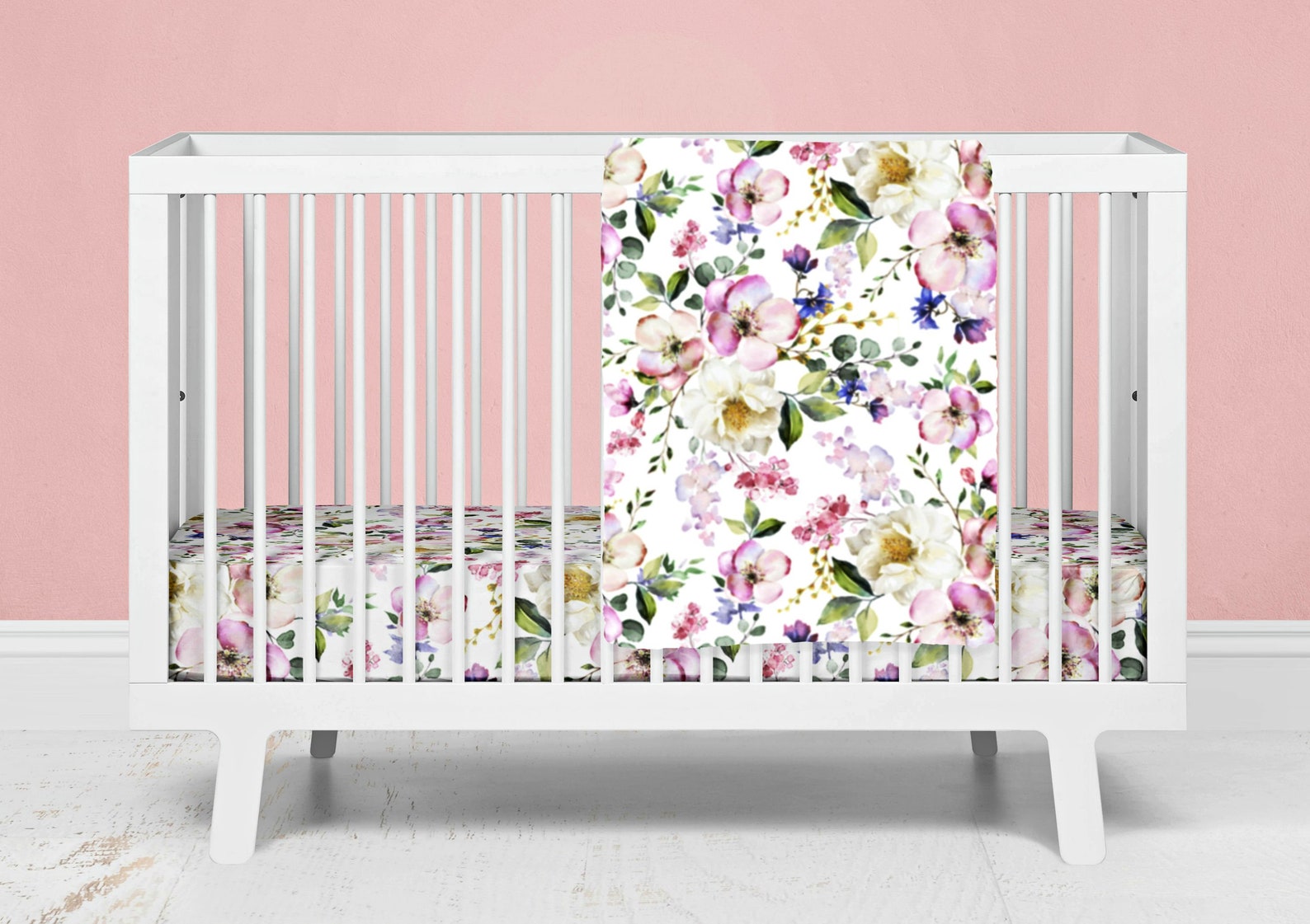 Floral crib set Crib bedding set girl Baby girl bedding crib Etsy