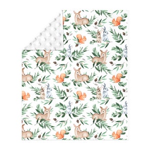 Woodland Babydecke ~ Genderneutrale Babydecke ~ Woodland Babybettwäsche ~ Woodland Baby Quilt ~ Waldland Babydecke