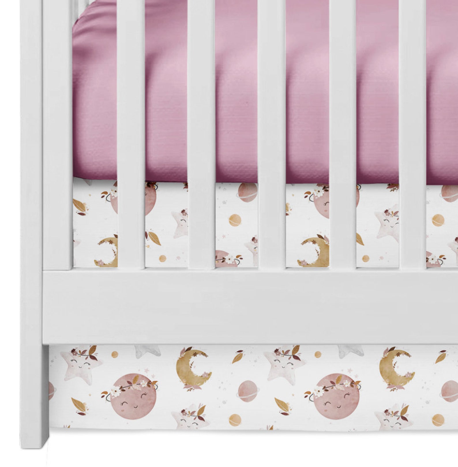 Boho Baby Girl Crib Bedding Set Boho Crib Bedding Set Baby Etsy
