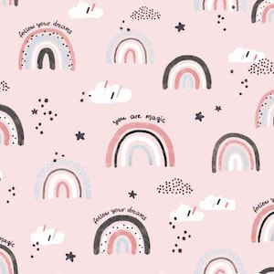 Babybedje meisje, regenboog beddengoed set wieg, roze wieg beddengoed, baby beddengoed wieg sets meisje, boho beddengoed, regenboog beddengoed set kinderkamer