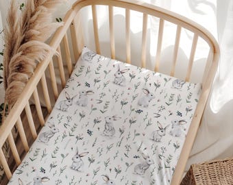 Draps pour lit de bébé, literie pour lit de bébé ~ Literie pour lit de bébé ~ Literie pour bébé non sexiste ~ Draps pour lit de bébé ~ Chambre de bébé Woodland