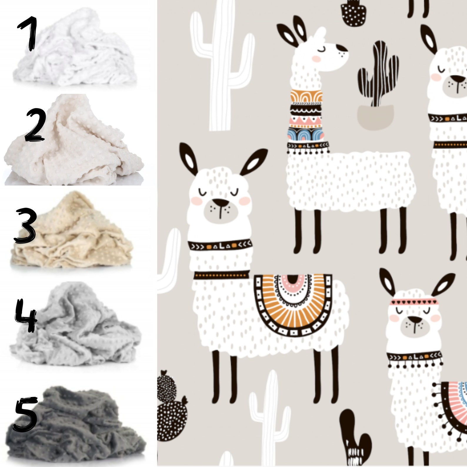 Llama Crib Bedding Set Neutral Crib Bedding Llama Nursery Etsy