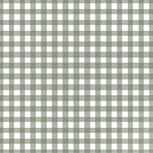 Puede incluir: Un patrón de cuadros vichy blanco y verde. El patrón está formado por cuadrados blancos y verdes alternados.