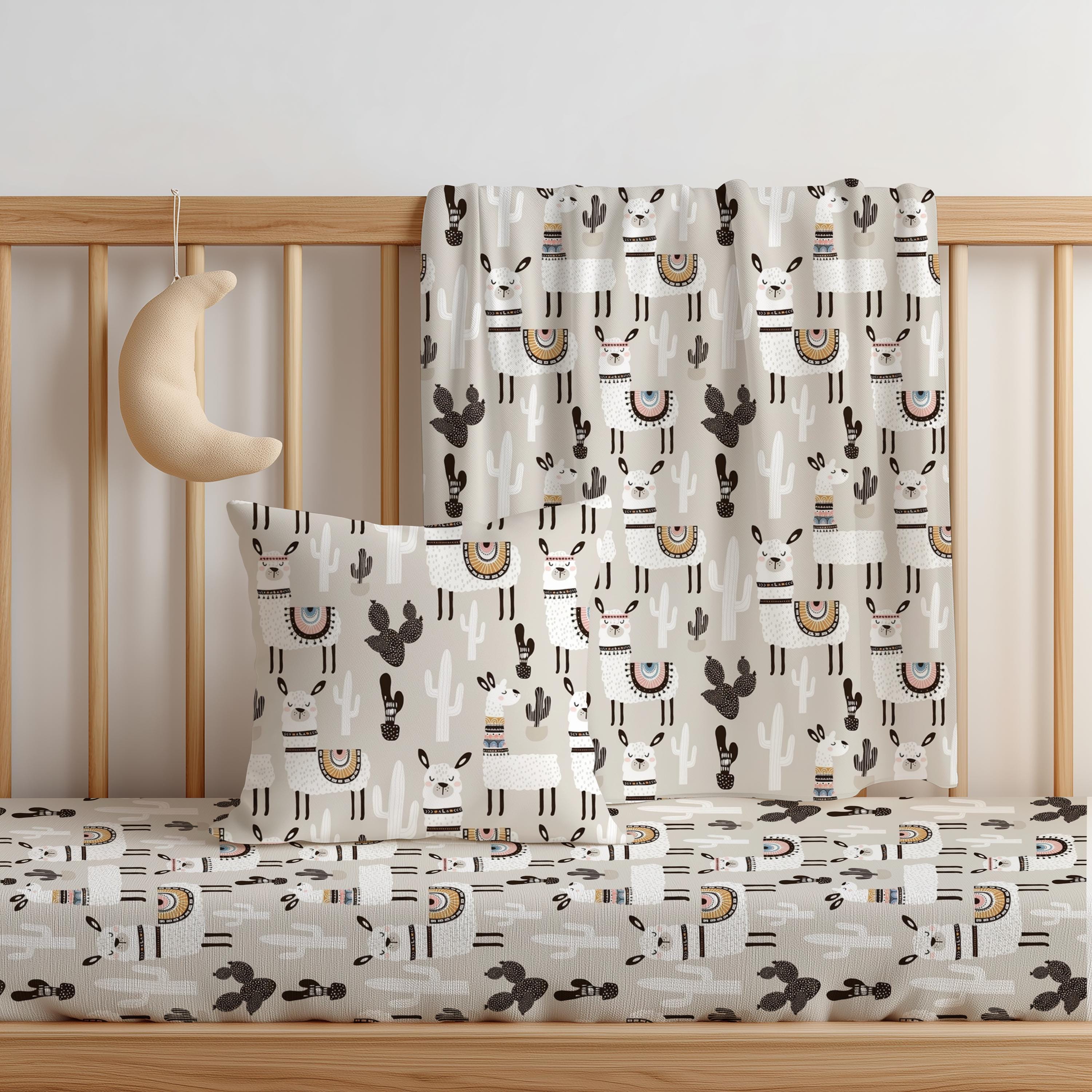 Llama crib bedding set ~ Gender neutral crib bedding set ~ Llama nursery bedding set ~ Llama baby bedding Llama baby shower Llama baby gift