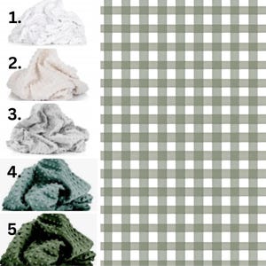 Quincy Mae Woven Crib Sheet in Sage Gingham main image 0