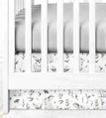 Bunny crib skirt ~ Flat panel crib skirt ~ Gender neutral crib skirt ~ Modern cot skirt ~ Gender neutral crib bedding set ~ Bunny nursery