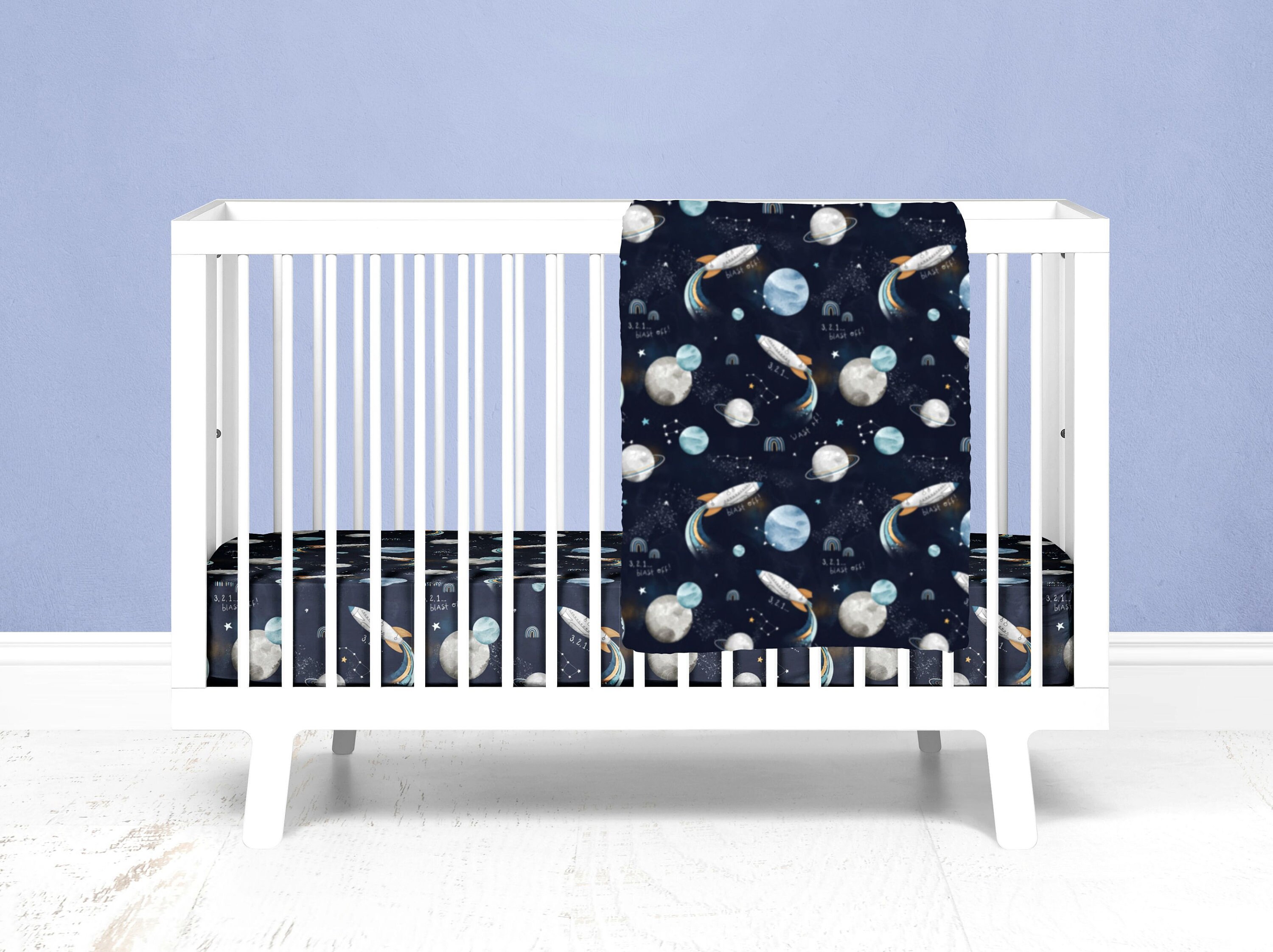 Galaxy crib bedding set Boy crib bedding set Space baby Etsy