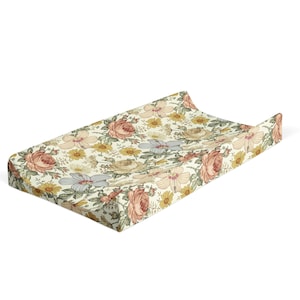 changing pad cover boho, changing pad cover girl, changing pad cover floral, change pad cover girl, diaper change pad, boho nursery