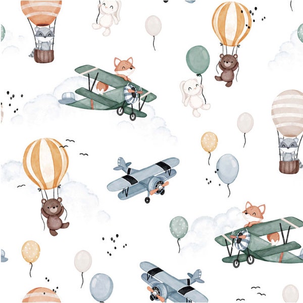 Airplane crib bedding set ~ Boy crib bedding set ~ Space baby bedding set ~ Hot air balloon nursery ~ Airplane themed baby shower gift