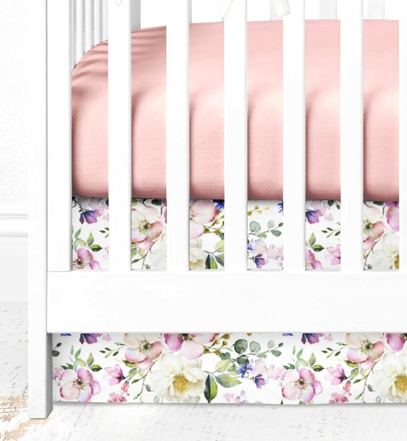 Floral Crib Set Crib Bedding Set Girl Baby Girl Bedding Crib Etsy