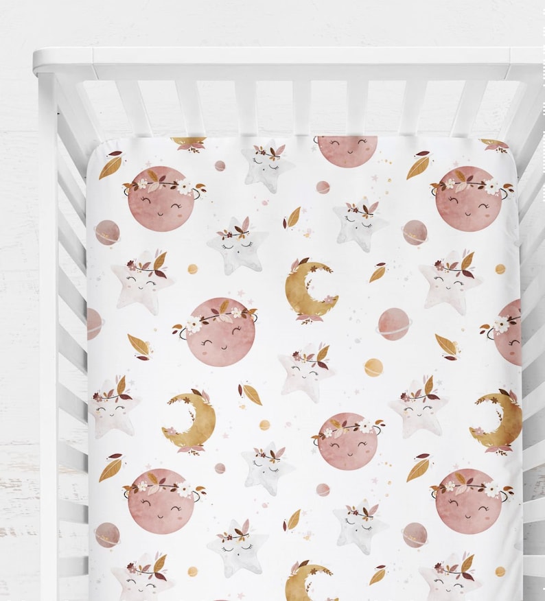 Boho Baby Girl Crib Bedding Set Boho Crib Bedding Set Baby Etsy