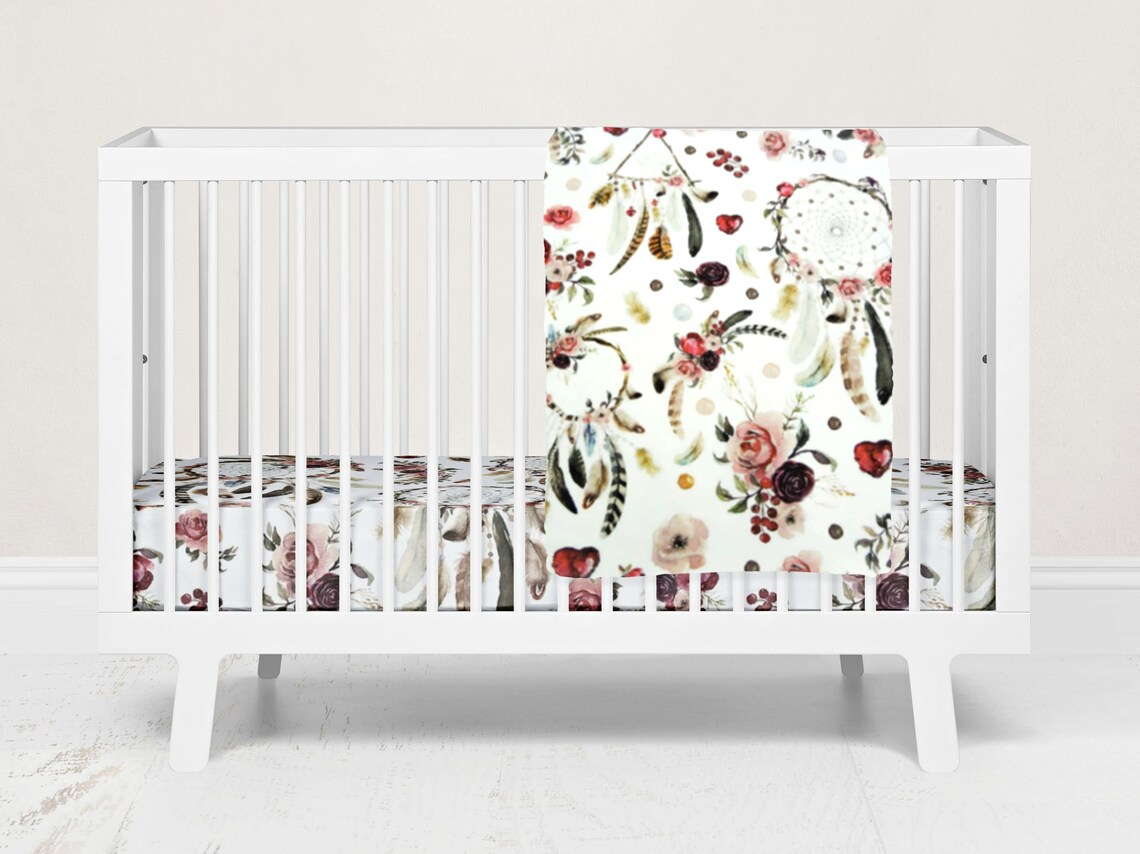 Dream Catcher Baby Bedding Baby Girl Crib Bedding Set Etsy