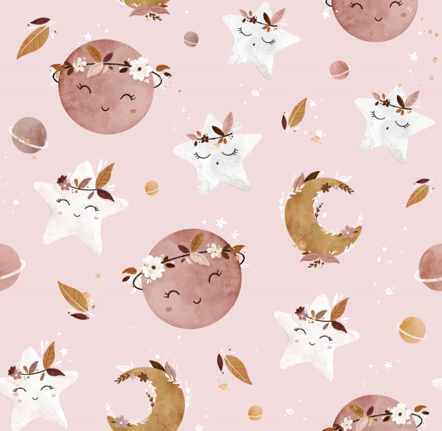 Moon and star crib bedding set Boho baby girl crib bedding Etsy