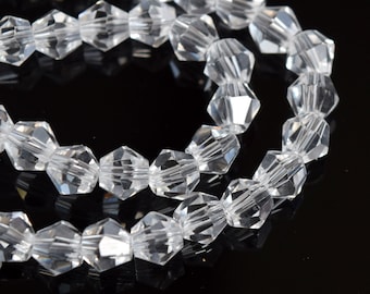 E10R 6mm solid black bicone 50CT ab beads or 5mm transparent grey silver rondelle ab beads 50CT