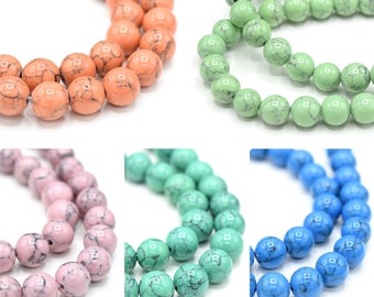 Synthetic Turquoise. Starfish Bead Strands Approx 26 Per Strand Multicolour