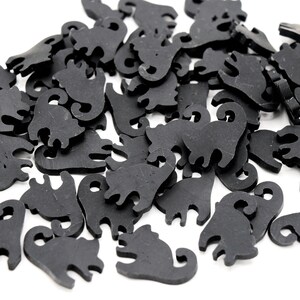 50g Pâte Polymère Fimo Saupoudrer Tranches Résine Slime Inclusions - Chat Noir 10mm