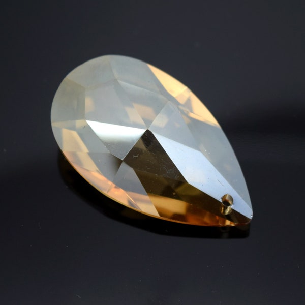 Teardrop Faceted Glass Pendants 22mm / 38mm - Champagne