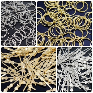 100 x Chandelier Sun-Catcher Silver / Gold / Bronze Ring / Bowtie Connectors