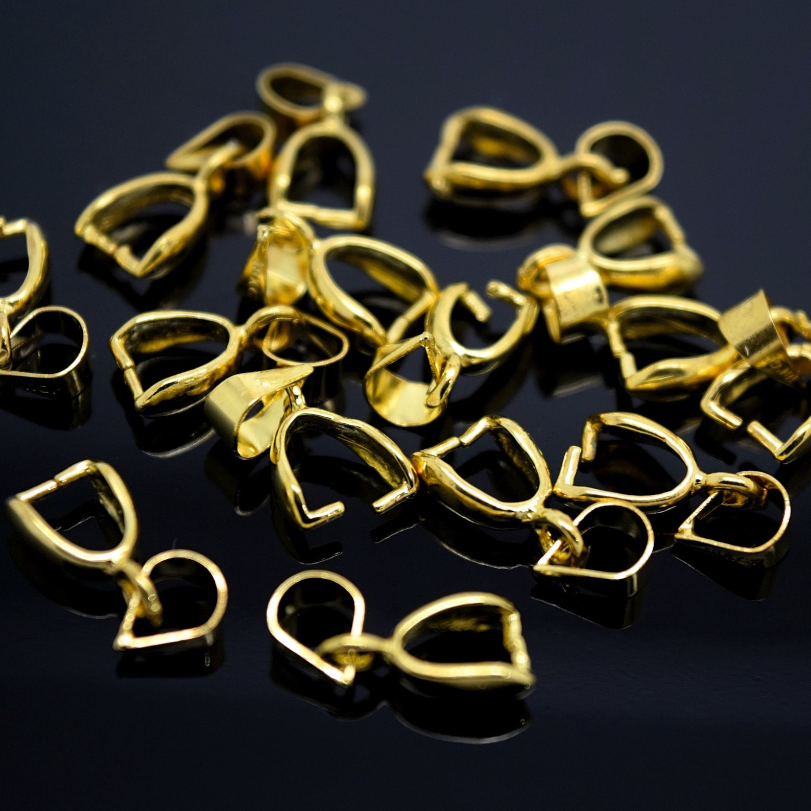 20 X Brass Pinch Bail Pendant Findings for Jewellery Making Etsy Sweden