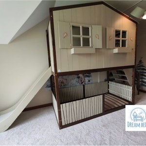 Lit superposé, Hausbett Bed house dreambeds kinderbett jugendbett holz haus bettgestell