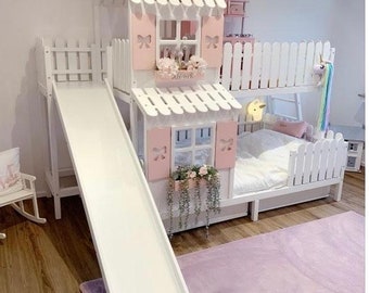 Bunk Bed for Kids, Loft Bed, Playhouse, Bunk Bed, Kids Bed,toddler