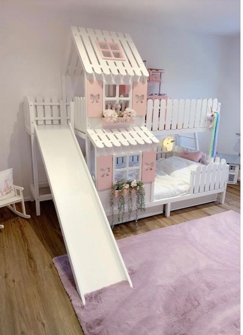 Bunk Bed for Kids Loft Bed Playhouse Bunk Bed Kids Bed Etsy
