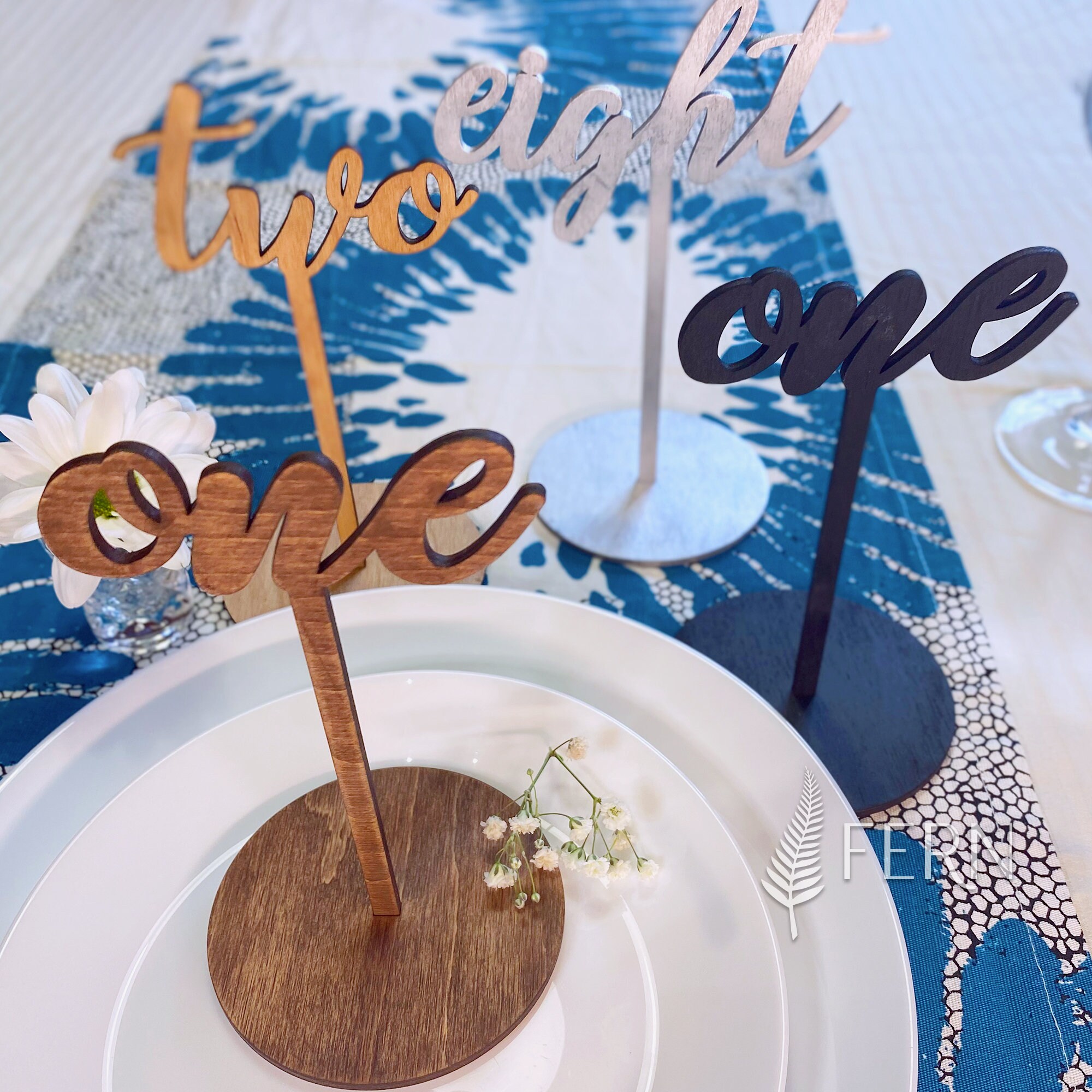 Números de mesa de boda de lujo números de mesa de madera Etsy España