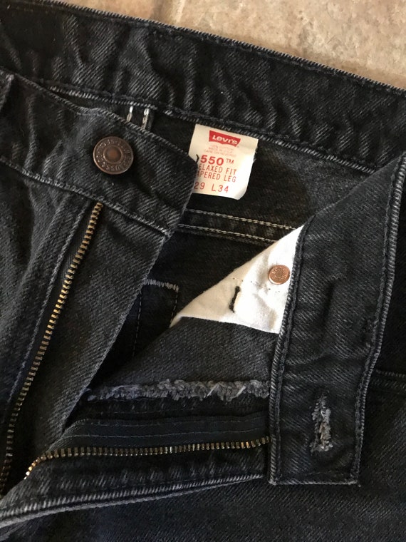 Vintage Black 550 Levis 29-34s