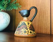 Vintage Ancient Greek Authentic Museum Reproduction Hydria, Ancient Amphora, Greek Pottery Terracotta, Grecian Jug with Handle