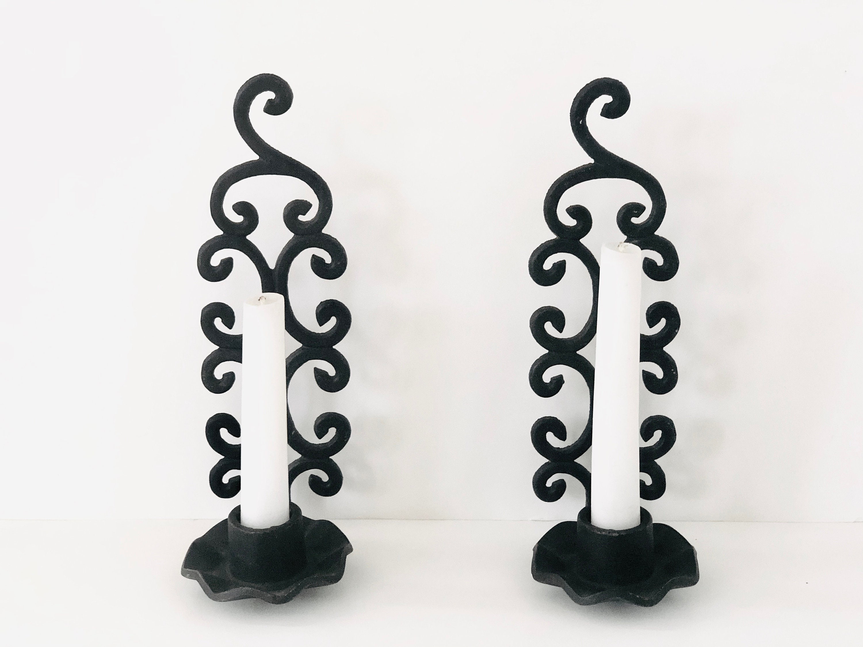 Candleholders Cast Iron Candle Holders Gothic Black Lighting Decor