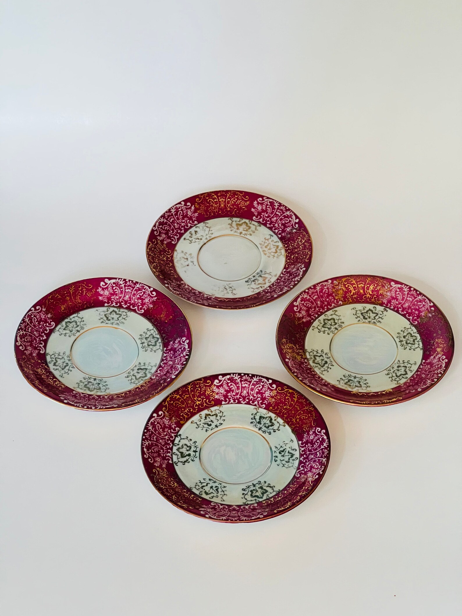 Vintage Sterling China Japan Tea Set 4 Cups and 4 Saucers Etsy