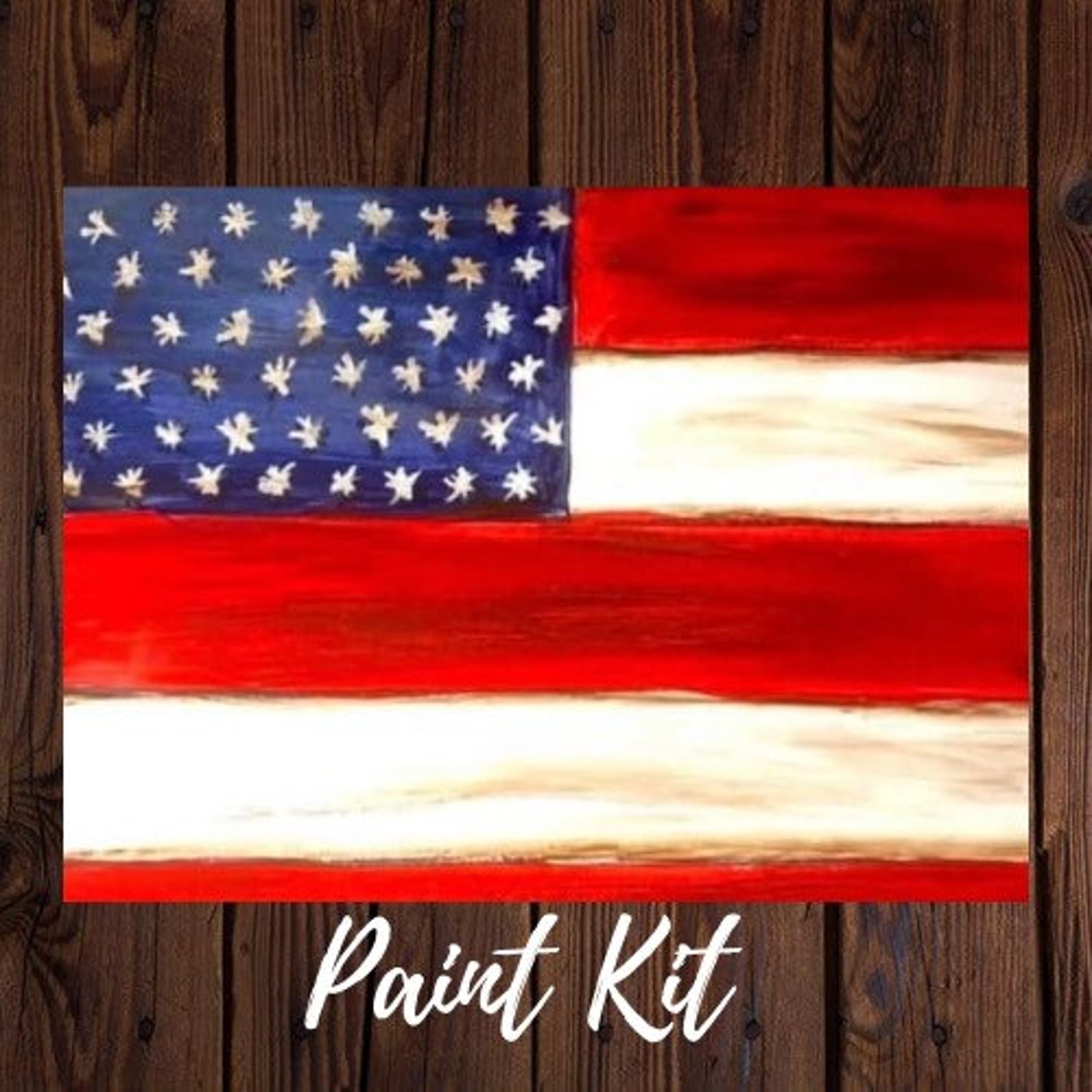 USA Flag Paint Kit 4th paint from home painting tutorial | Etsy