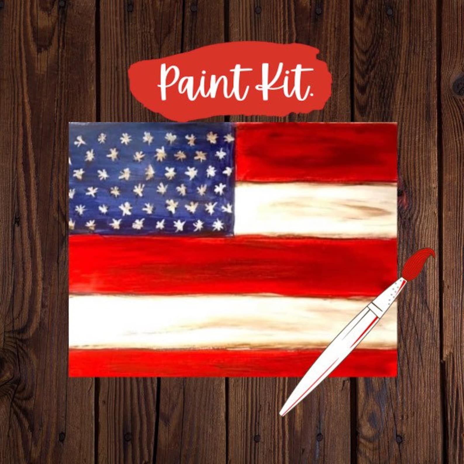 USA Flag Paint Kit 4th paint from home painting tutorial Etsy