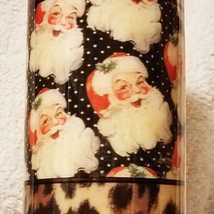 30 oz Christmas glitter Tumbler Santa