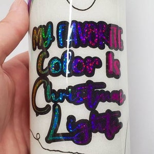 Christmas Lights glitter Tumbler