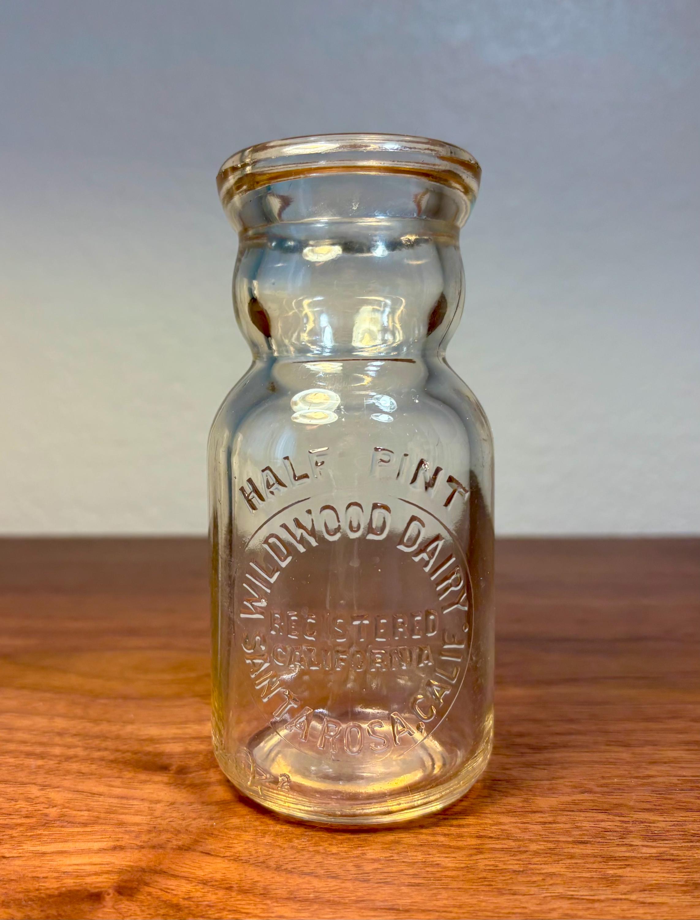 Cream Top Vintage Half Pint Milk Bottle - Etsy