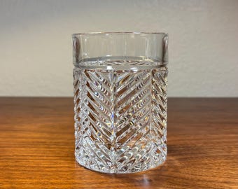 Ralph Lauren Herringbone Crystal Old Fashioned Glass Early Unsigned Version