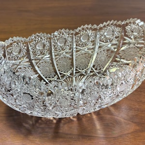 Czech crystal bowl - Etsy 日本 Sachsen Crystal オーバル型