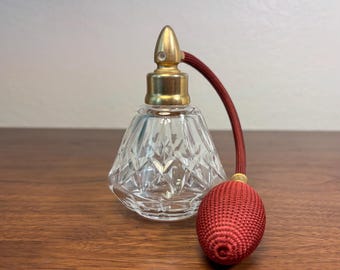 Waterford Crystal Parfymflaska med Atomizer Lismore Mönster Slipat Blyglas