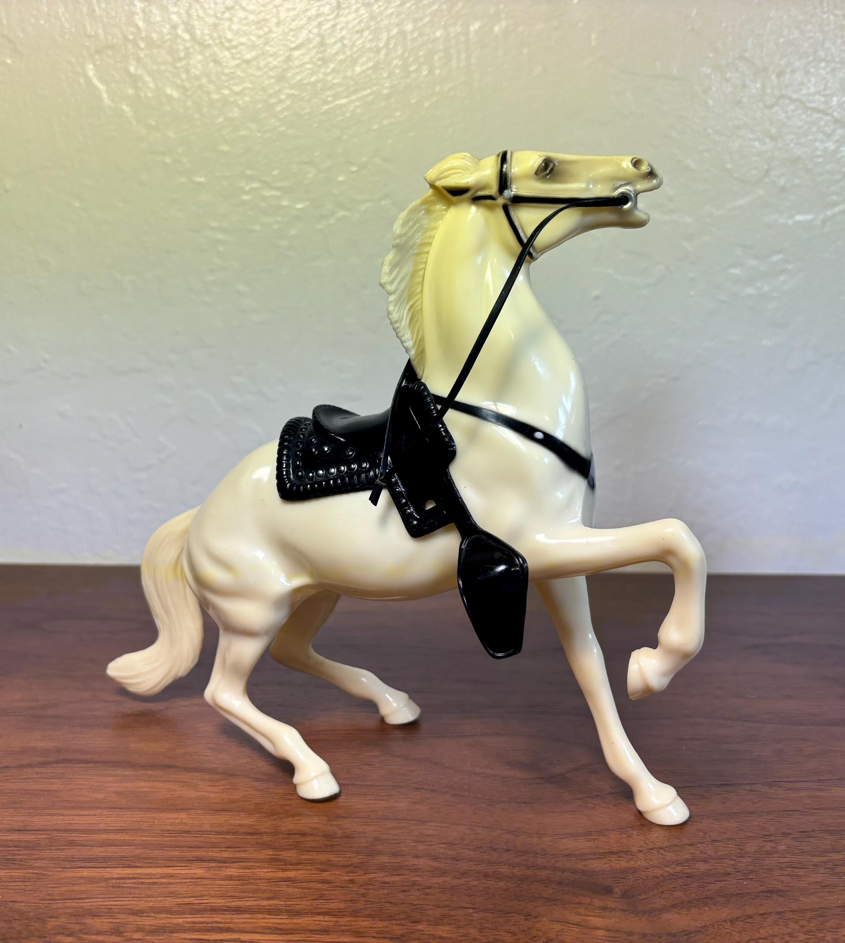 Vintage Hartland Plastics Lone Ranger Silver Horse Figure W