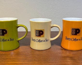 Tazas Peet’s Coffee and Tea BIA Cordon Bleu Diner - Juego de 3: Verde, Amarillo, Naranja