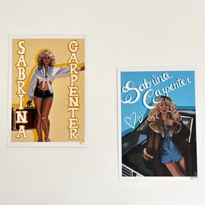 Sabrina Carpenter Digital art prints A4 unframed Manchild Man’s Best Friend artwork