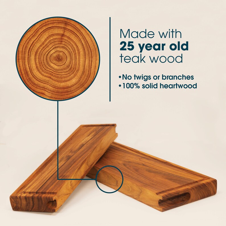 Ziruma Premium Teak Wood Cutting Board Cured with Organic Etsy