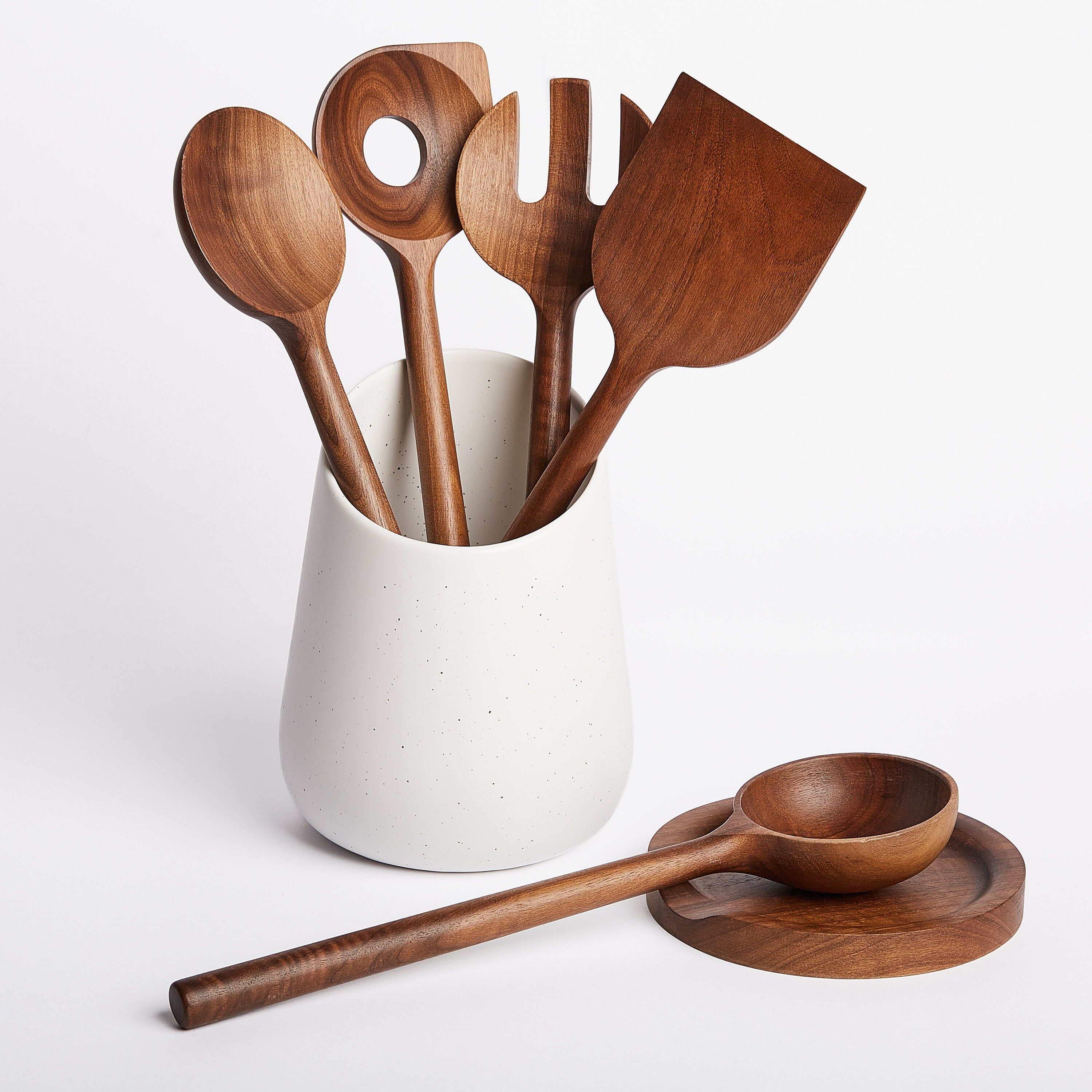 Natural Acacia Wood Kitchen Utensil Set – Smile Boutiques