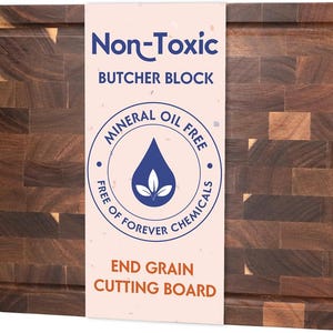 Premium End Grain Acacia Wood Butcher Block Cutting Board  - Mineral Oil Free – 16&quot;x11&quot;x1.5&quot;- Handcrafted Non-Toxic Knife-Friendly by Ziruma