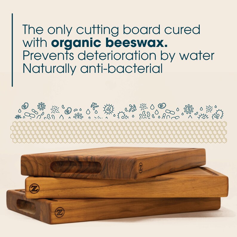 Ziruma Premium Teak Wood Cutting Board Cured with Organic Etsy