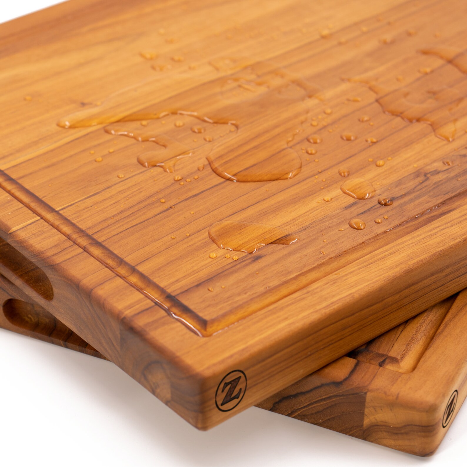 Large Teak Wood Cutting Board Cured with Pure Beeswax and Etsy