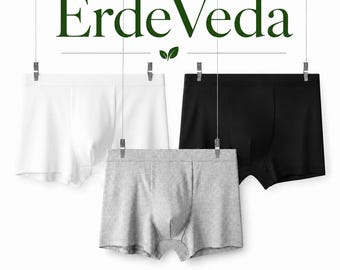 Organic Cotton Boxer Briefs 3 Pack – GOTS Certified Breathable Underwear