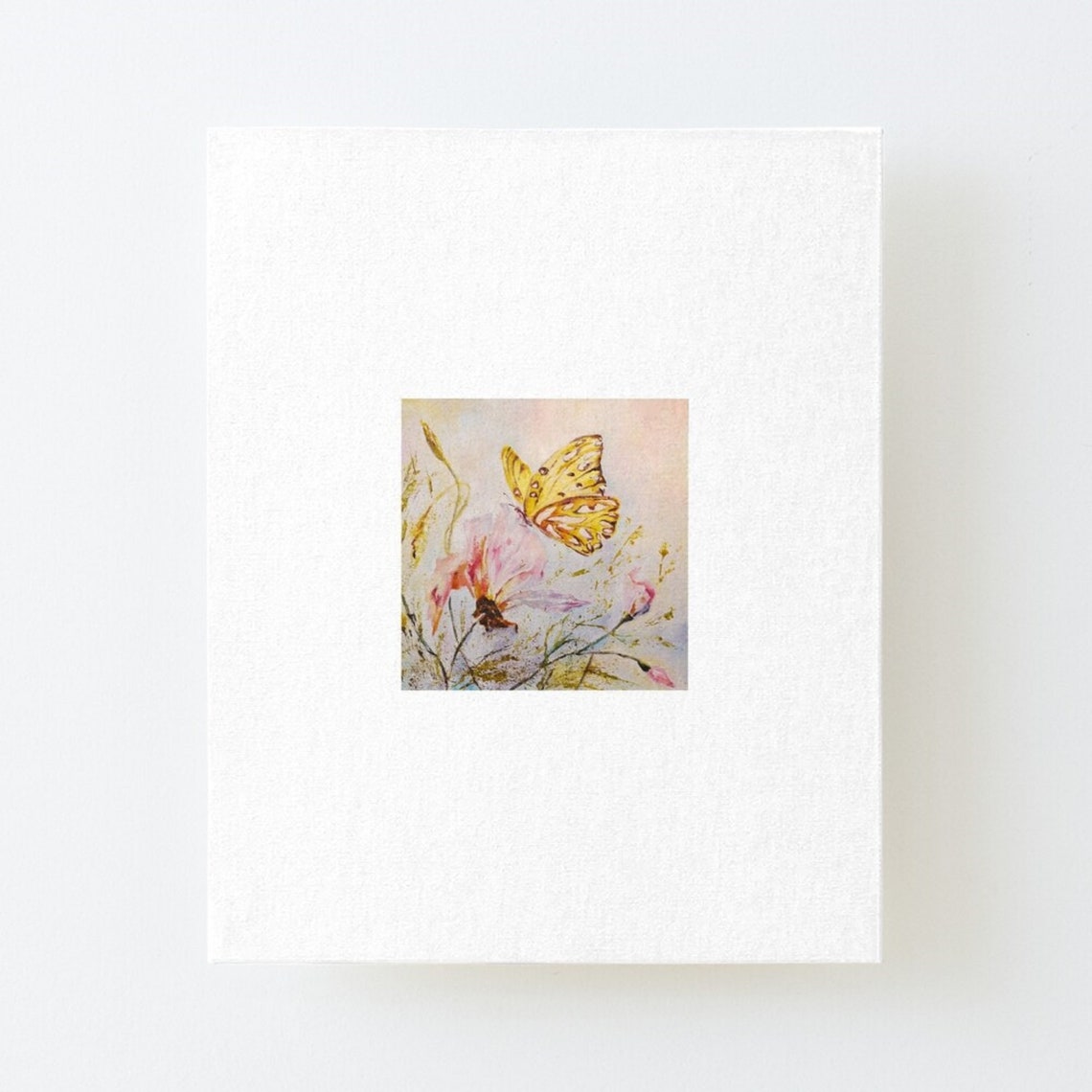 Shabby Chic Butterfly Painting Original Art Floral Painting on Etsy