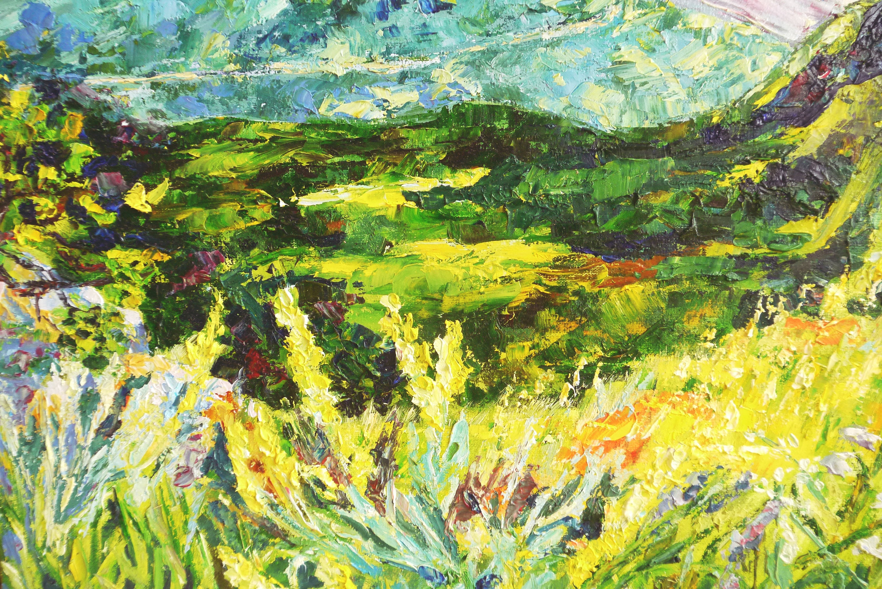 Mountain Painting Canvas Original Art Yosemite Landscape Art | Etsy